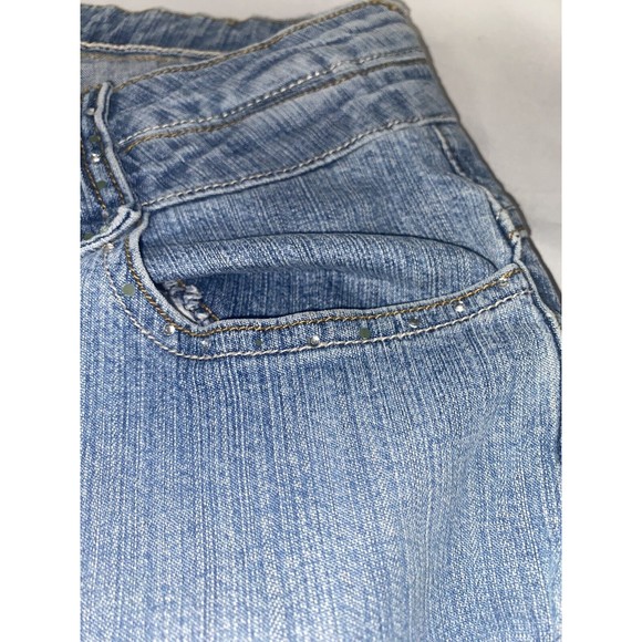 Y2k C’est TOI Woman Low Rise Jeans American Sz 9 Crystal Cotton Spandex - Picture 5 of 13